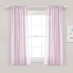 Kids' Rainbow Sheer Rod Pocket With Lining Single Window Curtain Panel Rainbow/White - Lush Décor -Children Peripherals GUEST 4068f937 8c3e 4d80 b16e 0717ab4086a8