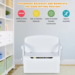 Costway 3-in-1 Kids Convertible Storage Bench Wood Activity Table And Chair Set 18 Costway 3-in-1 Kids Convertible Storage Bench Wood Activity Table And Chair Set -Children Peripherals GUEST 40f24cd4 9029 451a 914b 8275c4cc8dfb