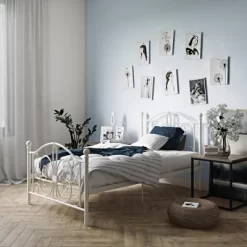 Twin Kids' Bombay Metal Bed White - Room & Joy -Children Peripherals GUEST 41e19b4b eb83 4160 b3ac 6ba03b645cf2