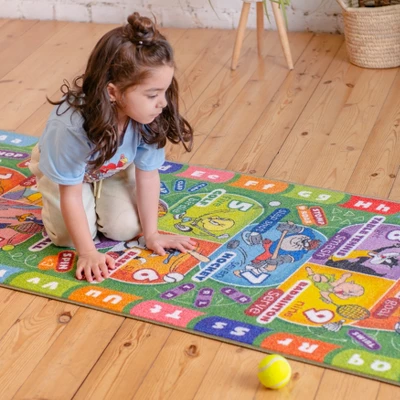 KC CUBS | Looney Tunes Boy & Girl Kids Hopscotch Number Counting Educational Learning & Game Play Nursery Bedroom Classroom Rug Carpet, 2' 7" X 6' 0" 3 KC CUBS | Looney Tunes Boy & Girl Kids Hopscotch Number Counting Educational Learning & Game Play Nursery Bedroom Classroom Rug Carpet, 2' 7" X 6' 0" - Image 3