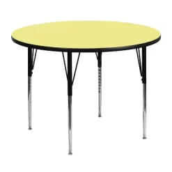 Flash Furniture 48'' Round Thermal Laminate Activity Table - Standard Height Adjustable Legs -Children Peripherals GUEST 42a5c86f 9e17 4468 940d 07a851df89f9
