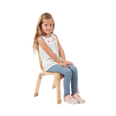 ECR4Kids Bentwood Chairs, Stackable School Chairs, Assembled, 2-Pack - Natural 2 ECR4Kids Bentwood Chairs, Stackable School Chairs, Assembled, 2-Pack - Natural - Image 2