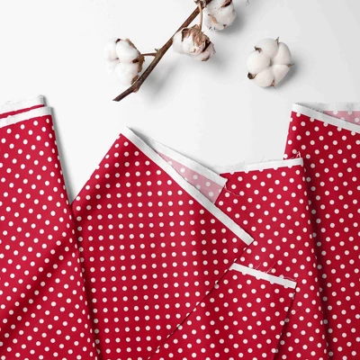 Bacati - Red Pin Dots 100 Percent Cotton Universal Baby US Standard Crib Or Toddler Bed Fitted Sheet 2 Bacati - Red Pin Dots 100 Percent Cotton Universal Baby US Standard Crib Or Toddler Bed Fitted Sheet - Image 2