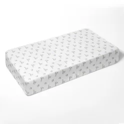 Bacati - Happy Monkeys Purple Muslin 100 Percent Cotton Universal Baby US Standard Crib Or Toddler Bed Fitted Sheet