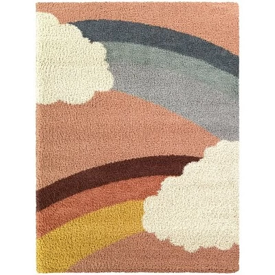 5'3"x7' Bella Rainbow Cloud Shag Kids' Rug - Balta Rugs 5 5'3"x7' Bella Rainbow Cloud Shag Kids' Rug - Balta Rugs - Image 5