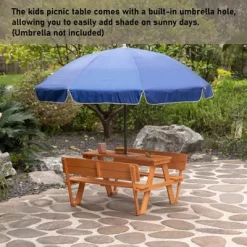Gardenised Wooden Kids Picnic Table Bench With Backrest, Outdoor Children's Backyard Table, Crafting, Dining, And Playtime Patio Table 14 Gardenised Wooden Kids Picnic Table Bench With Backrest, Outdoor Children's Backyard Table, Crafting, Dining, And Playtime Patio Table -Children Peripherals GUEST 47b394ad 60cf 4b60 8b09 21d6ddcac46c