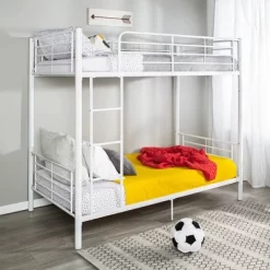 Twin Over Twin Analise Metal Bunk Bed - Saracina Home -Children Peripherals GUEST 47f054be ac4e 4bc9 b720 aadd11bc6b8b