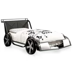 Wapiti Racer Car Youth Bed Silver/Gun Metal - MiBasics -Children Peripherals GUEST 48e54e58 991a 4157 964f 4527d8f582ce