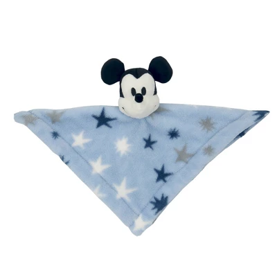 Lambs & Ivy Disney Baby Mickey Mouse Plush Security Blanket - Blue 2 Lambs & Ivy Disney Baby Mickey Mouse Plush Security Blanket - Blue - Image 2