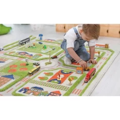 52.5"x71" Traffic Green 3D Play Rug - IVI -Children Peripherals GUEST 4aeadbaa 6ffd 45ce a12c 2a63c1b95df9