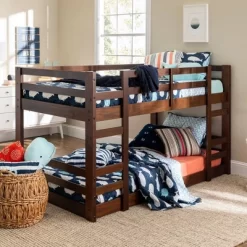 Twin Over Twin Indy Solid Wood Low Bunk Bed - Saracina Home -Children Peripherals GUEST 4c4e96bd d483 4ae0 a8be fd0586b37fad