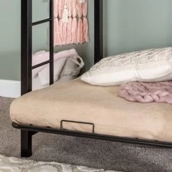 Twin Over Futon Analise Metal Bunk Bed Black - Saracina Home 13 Twin Over Futon Analise Metal Bunk Bed Black - Saracina Home -Children Peripherals GUEST 4db845de 3eb4 4634 9541 19c0829da1dc