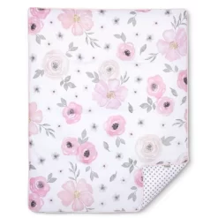 Sweet Jojo Designs Crib Bedding Set - Watercolor Floral - 11pc Pink/Gray