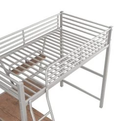 Twin Size Loft Metal Bed With Desk And Shelves - ModernLuxe -Children Peripherals GUEST 4f1d86c2 23d8 4f3f b3fd cda2ce9c9e99
