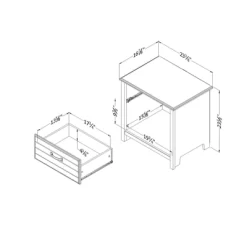 Asten 1-Drawer Nightstand - South Shore 15 Asten 1-Drawer Nightstand - South Shore -Children Peripherals GUEST 4fbb783b c6ed 4a2c a136 833c0accf844