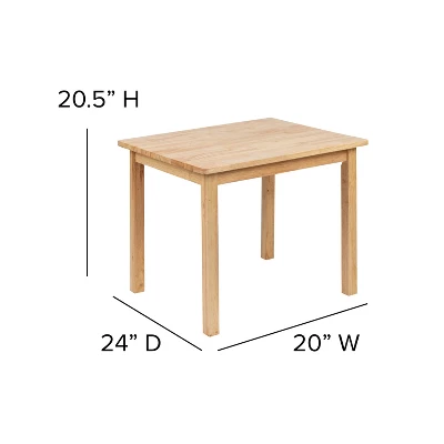 Flash Furniture Kids Solid Hardwood Table And Chair Set For Playroom, Bedroom, Kitchen - 3 Piece Set 12 Flash Furniture Kids Solid Hardwood Table And Chair Set For Playroom, Bedroom, Kitchen - 3 Piece Set - Image 12