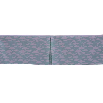 Bacati - Clouds In The City Mint/ Clouds Crib/Toddler Bed Skirt 2 Bacati - Clouds In The City Mint/ Clouds Crib/Toddler Bed Skirt - Image 2
