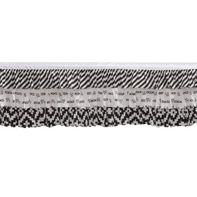 Bacati - Love Black Fuschia 3 Pc Crib Bedding Set 5 Bacati - Love Black Fuschia 3 Pc Crib Bedding Set - Image 5