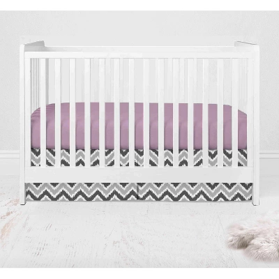 Bacati - Ikat Dots Leopard Purple Grey Girls 3 Pc Crib Set 3 Bacati - Ikat Dots Leopard Purple Grey Girls 3 Pc Crib Set - Image 3