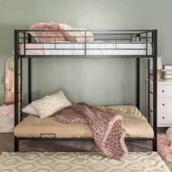 Twin Over Futon Analise Metal Bunk Bed Black - Saracina Home 10 Twin Over Futon Analise Metal Bunk Bed Black - Saracina Home -Children Peripherals GUEST 561bd3db cee9 44eb b8a5 0f2ff86da729
