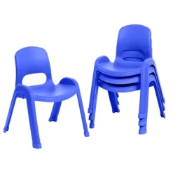 ECR4Kids SitRight Plastic Children’s Chair, Indoors And Outdoors, 11in Seat Height, 4-Pack -Children Peripherals GUEST 59621c33 795a 4de3 8714 b83bc97b89df
