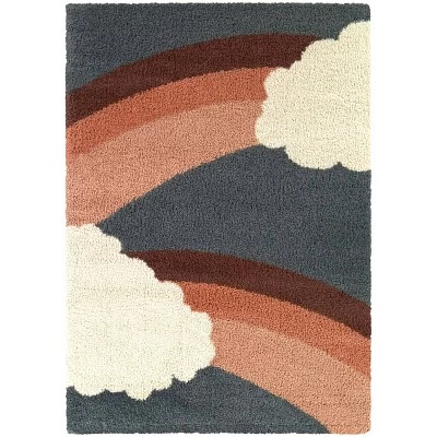 5'3"x7' Bella Rainbow Cloud Shag Kids' Rug - Balta Rugs 6 5'3"x7' Bella Rainbow Cloud Shag Kids' Rug - Balta Rugs - Image 6