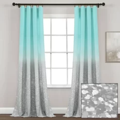 52"x84" Set Of 2 Glitter Ombre Metallic Print Window Curtain Panels - Lush Décor 13 52"x84" Set Of 2 Glitter Ombre Metallic Print Window Curtain Panels - Lush Décor -Children Peripherals GUEST 5cfe0a77 ee5d 4ecf 9e32 3263dd4328e2