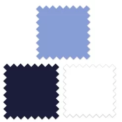 Bacati - 3 Layer Ruffled Crib/Toddler Bed Skirt - White/Blue/Navy -Children Peripherals GUEST 5d668623 0001 434f 9566 67ea7193ef73