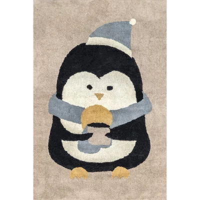NuLOOM Mosby Penguin Machine Washable Kids Area Rug 8 NuLOOM Mosby Penguin Machine Washable Kids Area Rug - Image 8