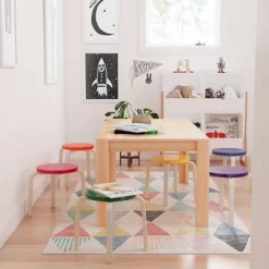 ECR4Kids Bentwood Stacking Stools For Kids, Playroom/Daycare Flexible Seating, 12" Height, 6-Piece -Children Peripherals GUEST 614e117e 9e32 405c bb1a fe26de09d42d
