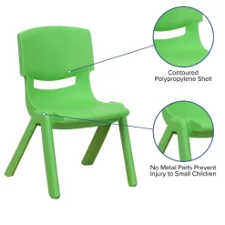 Flash Furniture 4 Pack Plastic Stackable School Chairs With 10.5" Seat Height -Children Peripherals GUEST 62baf443 89d9 418f 82c6 879132cd821f
