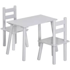 Qaba Kids Wooden Table And Chair Activity Set For Arts, Crafts, Dinning, And Reading For Toddlers Age 2 To 5 -Children Peripherals GUEST 6300c25a 0614 463e 9270 ea15f6aa3110