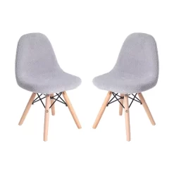 Merrick Lane Set Of 2 Children's Lyon Faux Shearling Accent Chairs, Modern Accent Chair For Bedroom, Entryway, And Living Room -Children Peripherals GUEST 639a57bb 115a 471c a597 381cd1956f62
