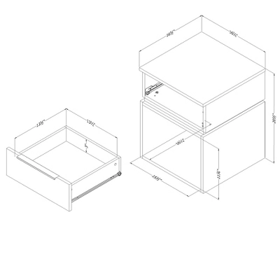 Hourra Nightstand - South Shore 6 Hourra Nightstand - South Shore - Image 6