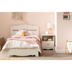 Lyara 1 Drawer Nightstand White Wash - South Shore -Children Peripherals GUEST 6c0e4f20 a706 4d9f b73e 6867a3e42198