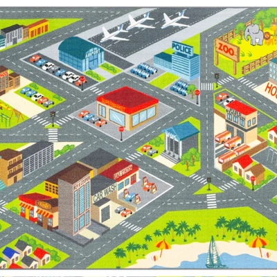 KC CUBS Boy & Girl Kids City Road Car Vehicle Traffic Educational Learning & Game Play Non Slip Nursery Bedroom Classroom Rug Carpet 6 KC CUBS Boy & Girl Kids City Road Car Vehicle Traffic Educational Learning & Game Play Non Slip Nursery Bedroom Classroom Rug Carpet - Image 6