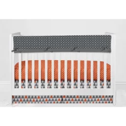 Bacati - Playful Fox Orange Gray 6 Pc Crib Bedding Set With Long Rail Guard Cover 18 Bacati - Playful Fox Orange Gray 6 Pc Crib Bedding Set With Long Rail Guard Cover -Children Peripherals GUEST 6cfaf86d 8650 4e93 bb79 4e786b56e866