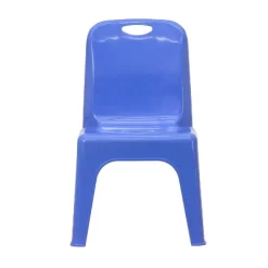 Flash Furniture 2 Pack Blue Plastic Stackable School Chair With Carrying Handle And 11" Seat Height -Children Peripherals GUEST 6d2f4d4f a338 4856 8e75 f94baddc9b40