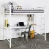 Twin Analise Metal Loft Bed With Wood Desk - Saracina Home