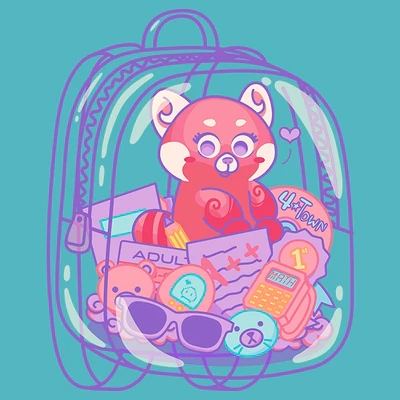 Women's Turning Red Red Panda Backpack Mei Lee Racerback Tank Top 1 Women's Turning Red Red Panda Backpack Mei Lee Racerback Tank Top