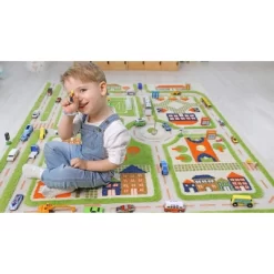 52.5"x71" Traffic Green 3D Play Rug - IVI -Children Peripherals GUEST 72b49c36 3fe5 40a5 87ed 5f701da99f05