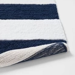 Rugby Striped Kids' Bath Rug Navy - Pillowfort™ 5 Rugby Striped Kids' Bath Rug Navy - Pillowfort™ -Children Peripherals GUEST 762155a6 5a16 44cb 9543 ebdc34fd8281
