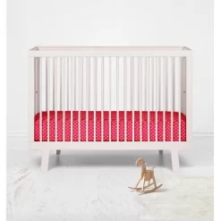 Bacati - Red Pin Dots 100 Percent Cotton Universal Baby US Standard Crib Or Toddler Bed Fitted Sheet 7 Bacati - Red Pin Dots 100 Percent Cotton Universal Baby US Standard Crib Or Toddler Bed Fitted Sheet -Children Peripherals GUEST 78fb0480 60ff 4475 b7dd e596749c27cc