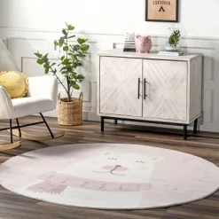 NuLOOM Jovie Polar Bear Machine Washable Kids Area Rug
