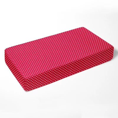 Bacati - Red Pin Dots 100 Percent Cotton Universal Baby US Standard Crib Or Toddler Bed Fitted Sheet 1 Bacati - Red Pin Dots 100 Percent Cotton Universal Baby US Standard Crib Or Toddler Bed Fitted Sheet
