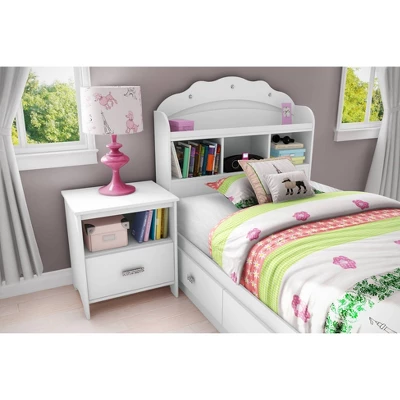 Tiara Bookcase Headboard Pure White - South Shore 2 Tiara Bookcase Headboard Pure White - South Shore - Image 2