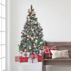 Christmas Tree Giant Peel & Stick Wall Decals With String Lights Green - RoomMates 8 Christmas Tree Giant Peel & Stick Wall Decals With String Lights Green - RoomMates -Children Peripherals GUEST 854bd7be 0dde 4184 89bc 452c564f99d6