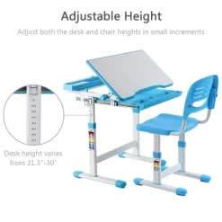 Costway Height Adjustable Children's Desk Chair Set Multifunctional Study Drawing -Children Peripherals GUEST 8603e73b d848 4f7f a020 5b9c780c2737