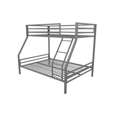 Twin Over Full Maxwell Metal Bunk Bed Gray - Novogratz 1 Twin Over Full Maxwell Metal Bunk Bed Gray - Novogratz