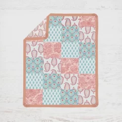 Bacati - Paisley Sophia Coral Aqua 4 Pc Crib Bedding Set With Diaper Caddy 9 Bacati - Paisley Sophia Coral Aqua 4 Pc Crib Bedding Set With Diaper Caddy -Children Peripherals GUEST 88c7f516 59a3 4f3b 8b21 a5681d88aed7